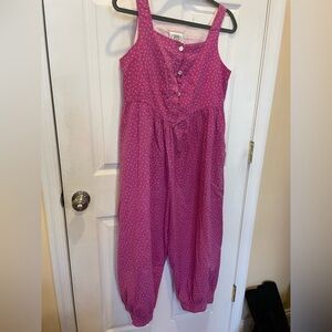 Vintage Laura Ashley Pink Jumpsuit in Rare Pattern